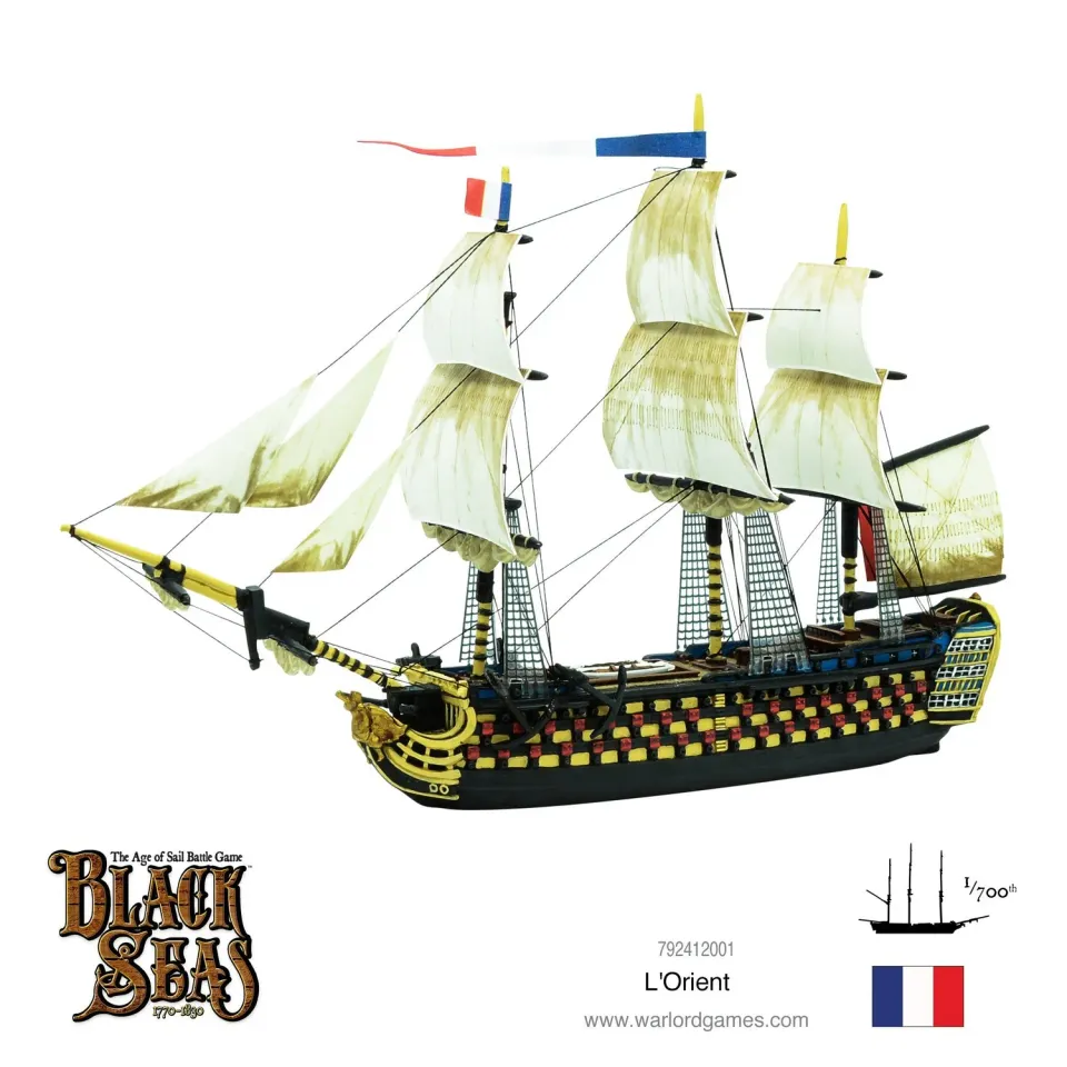 Bolt Action Black Seas L'Orient navire miniature 118 canons