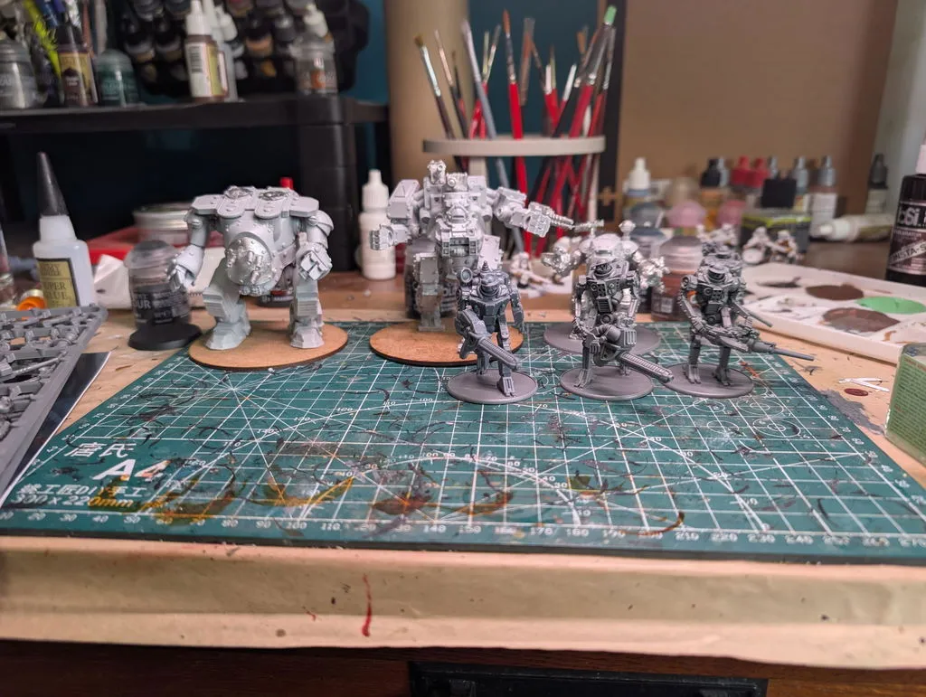 Konflikt ’47 Commonwealth Walker Platoon figurines, lot de 3 walkers