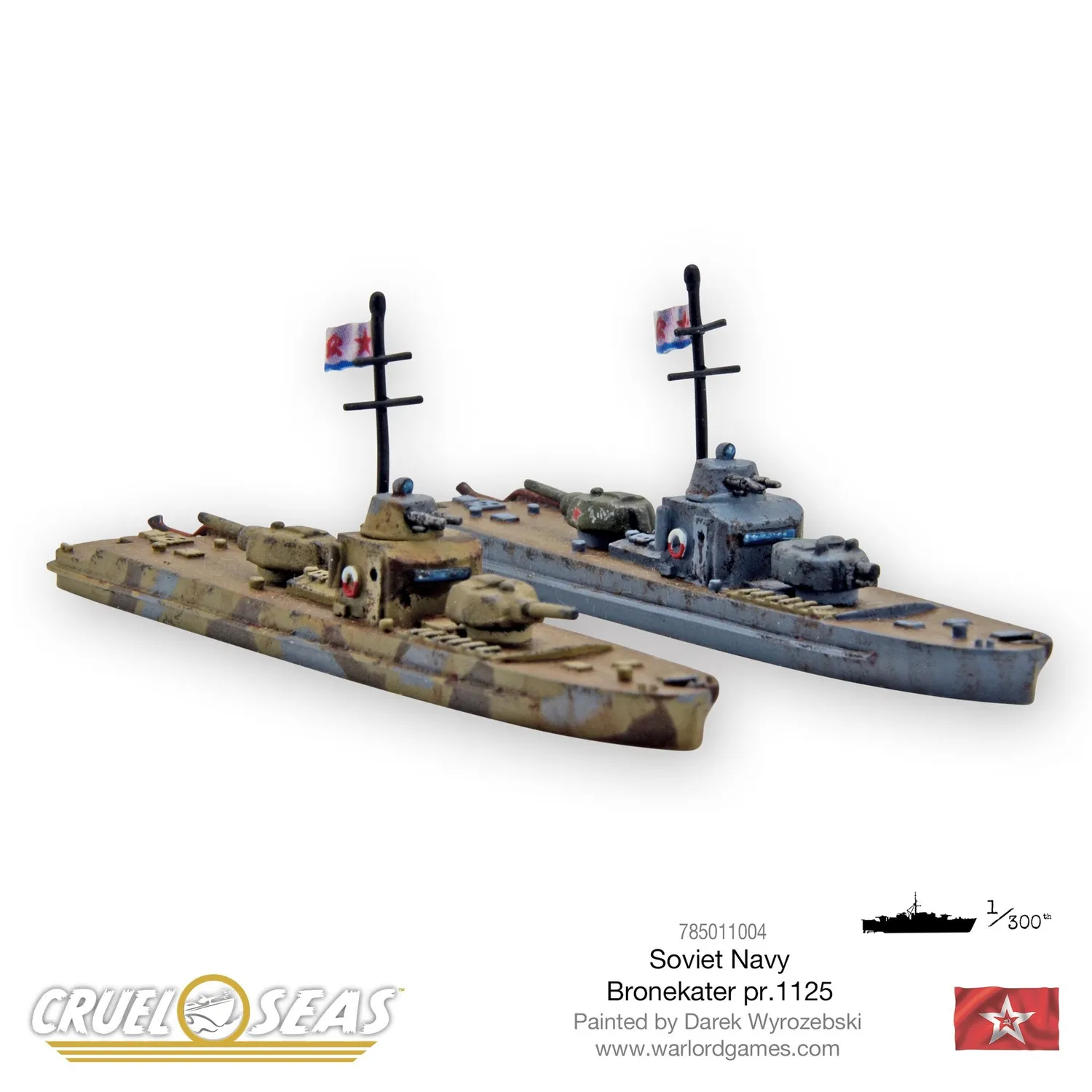 Bolt Action Soviet Bronekater pr.1125 navire métal Cruel Seas