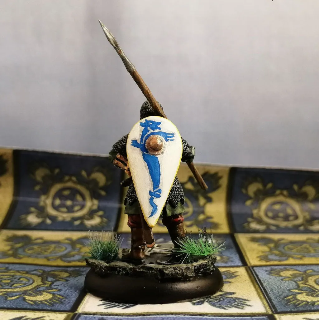 Brother Vinni SAGA Tired Knight figurine résine 28mm lance bouclier