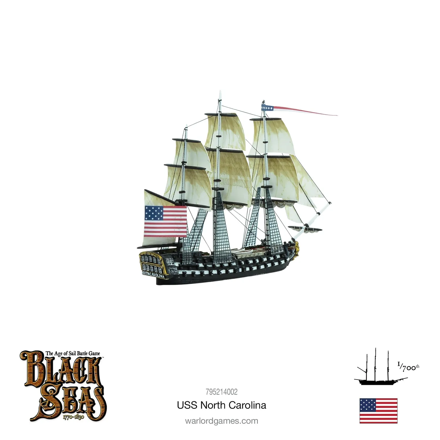 Bolt Action Black Seas USS North Carolina navire plastique