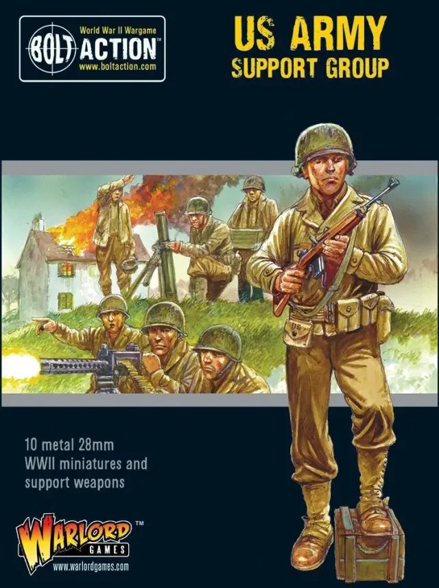Bolt Action US Army Support Group figurines métal soutien