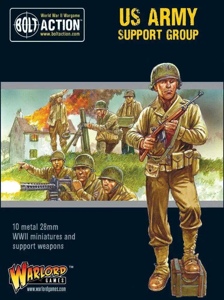 Bolt Action US Army Support Group figurines métal soutien