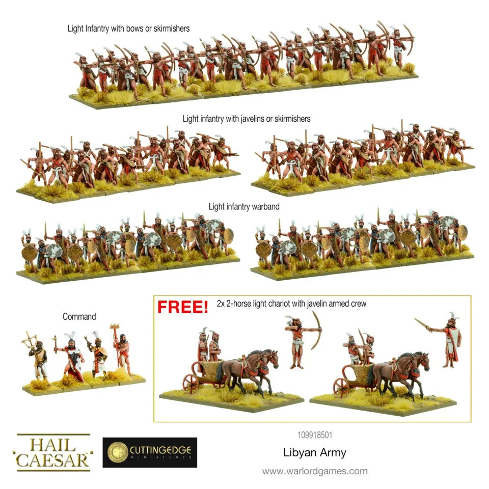Hail Caesar Libyan Army coffret 92 figurines chars bronze