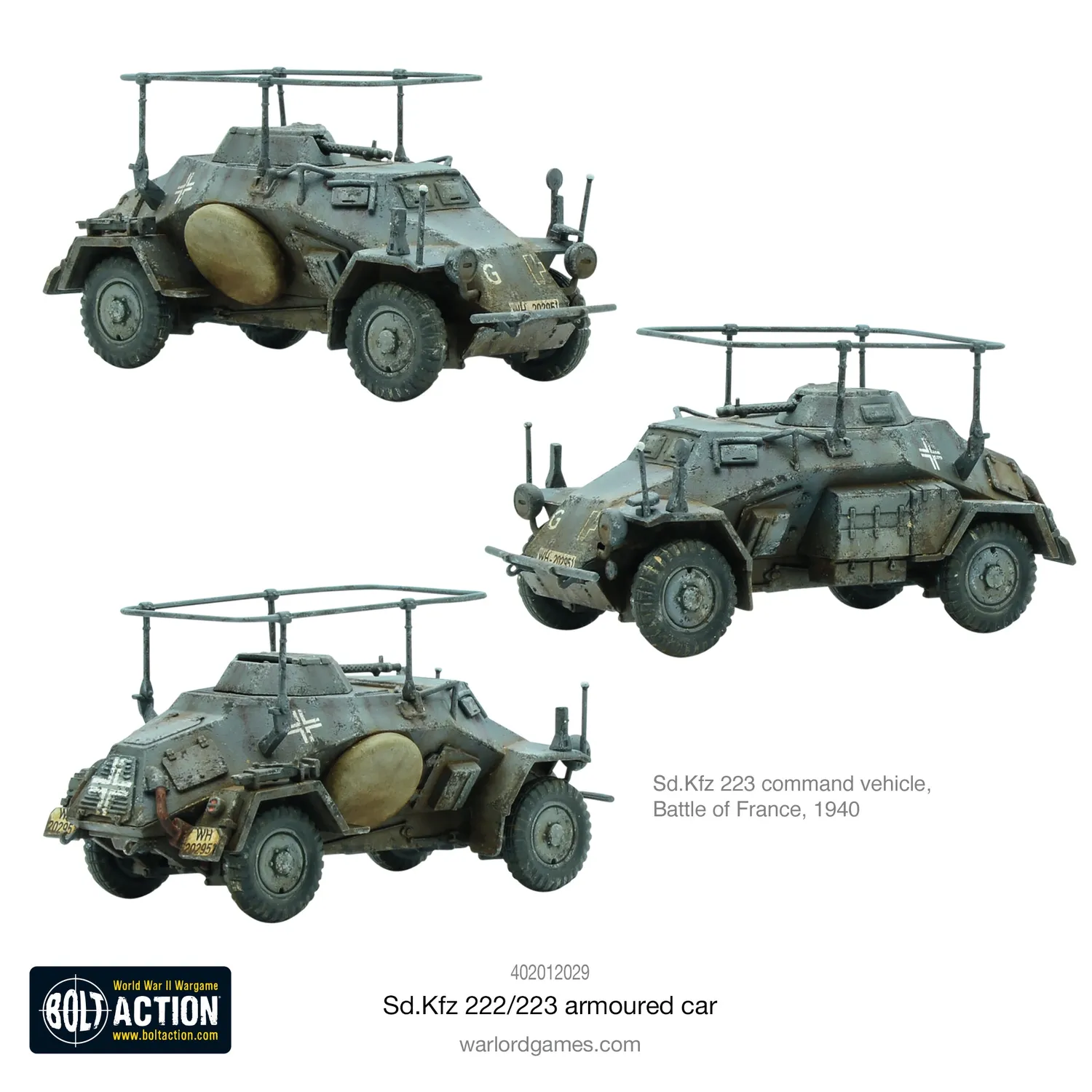 Bolt Action Sd.Kfz 222/223 voiture blindée plastique