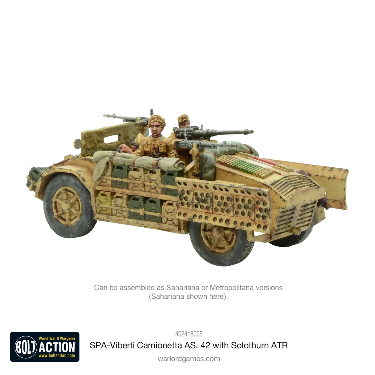 Bolt Action Camionetta AS.42 Solothurn véhicule miniature italien