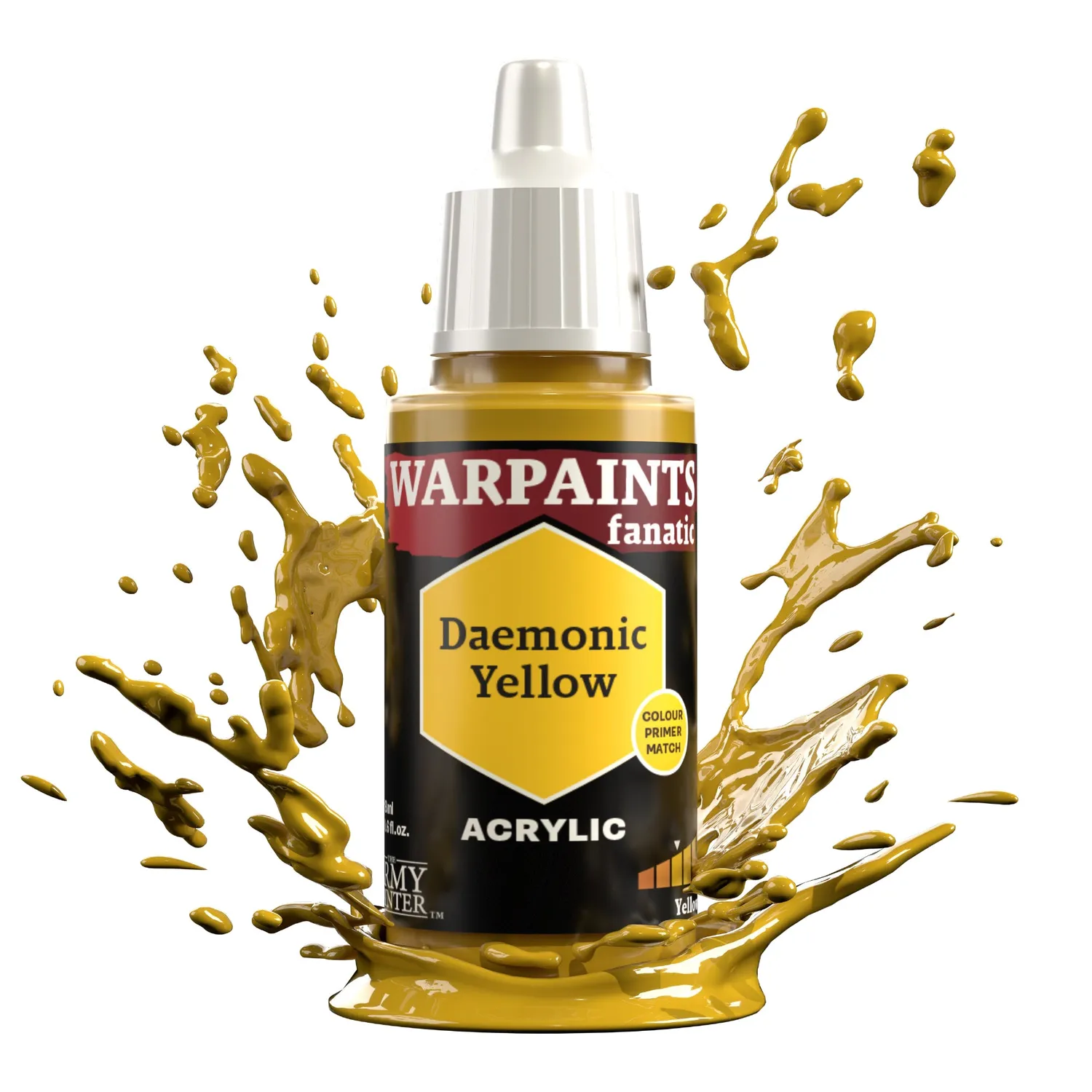 Warpaints Fanatic Daemonic Yellow peinture acrylique jaune 18 ml couvrante