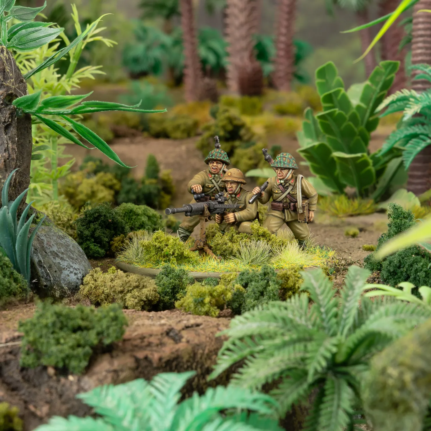Bolt Action Japanese Infantry and Heavy Weapons Platoon figurines 60 pièces