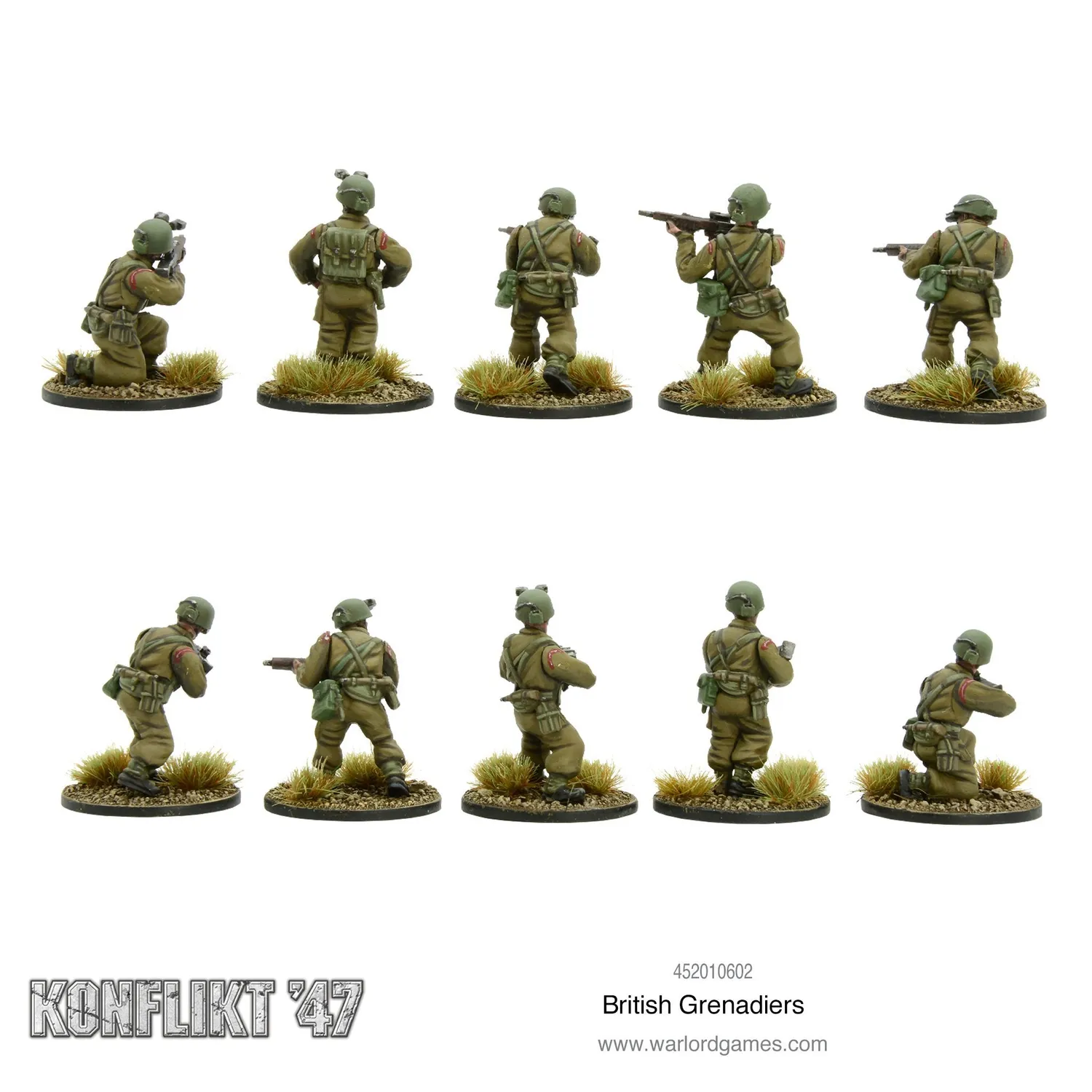 Bolt Action British Grenadiers figurines Konflikt ’47
