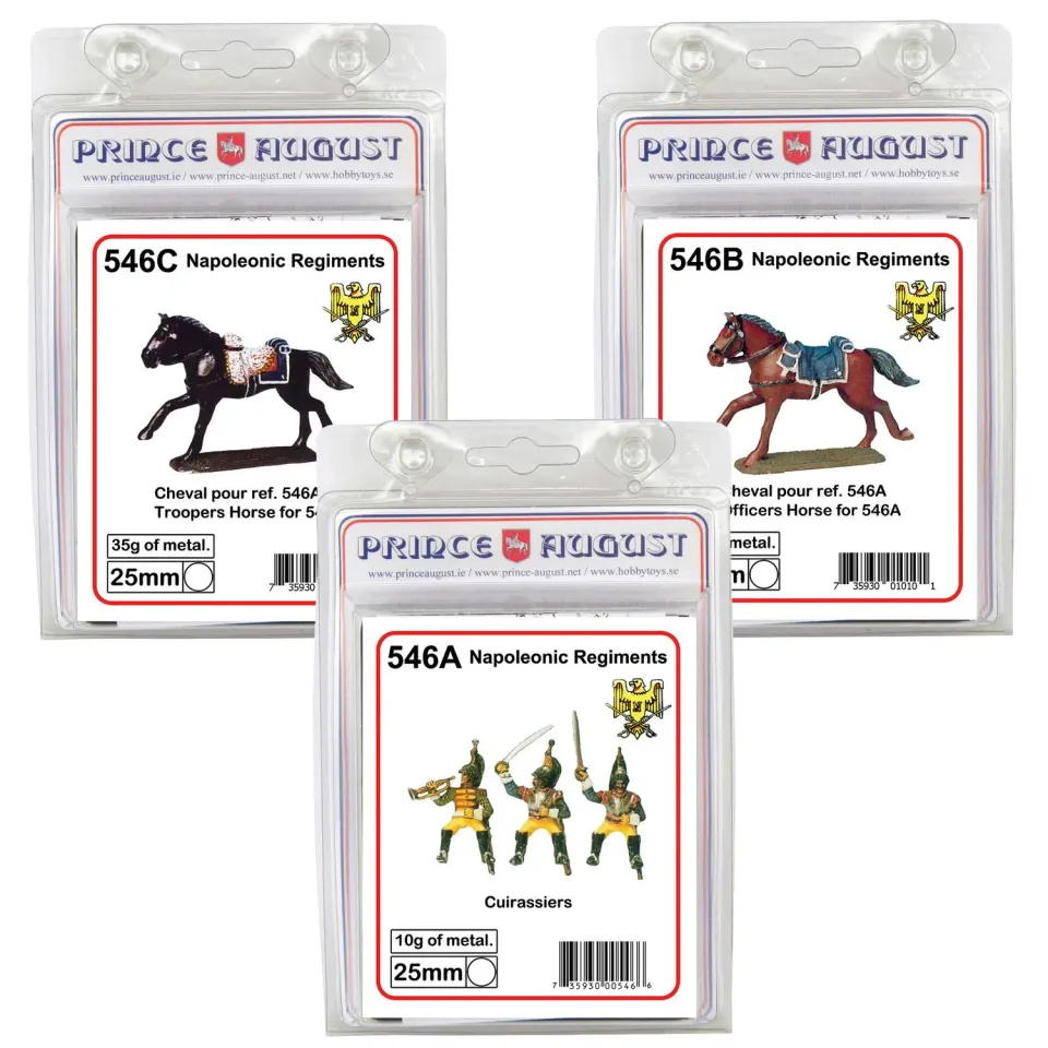 Prince August PA546 Cuirassiers Français Lot 3 moules 25mm