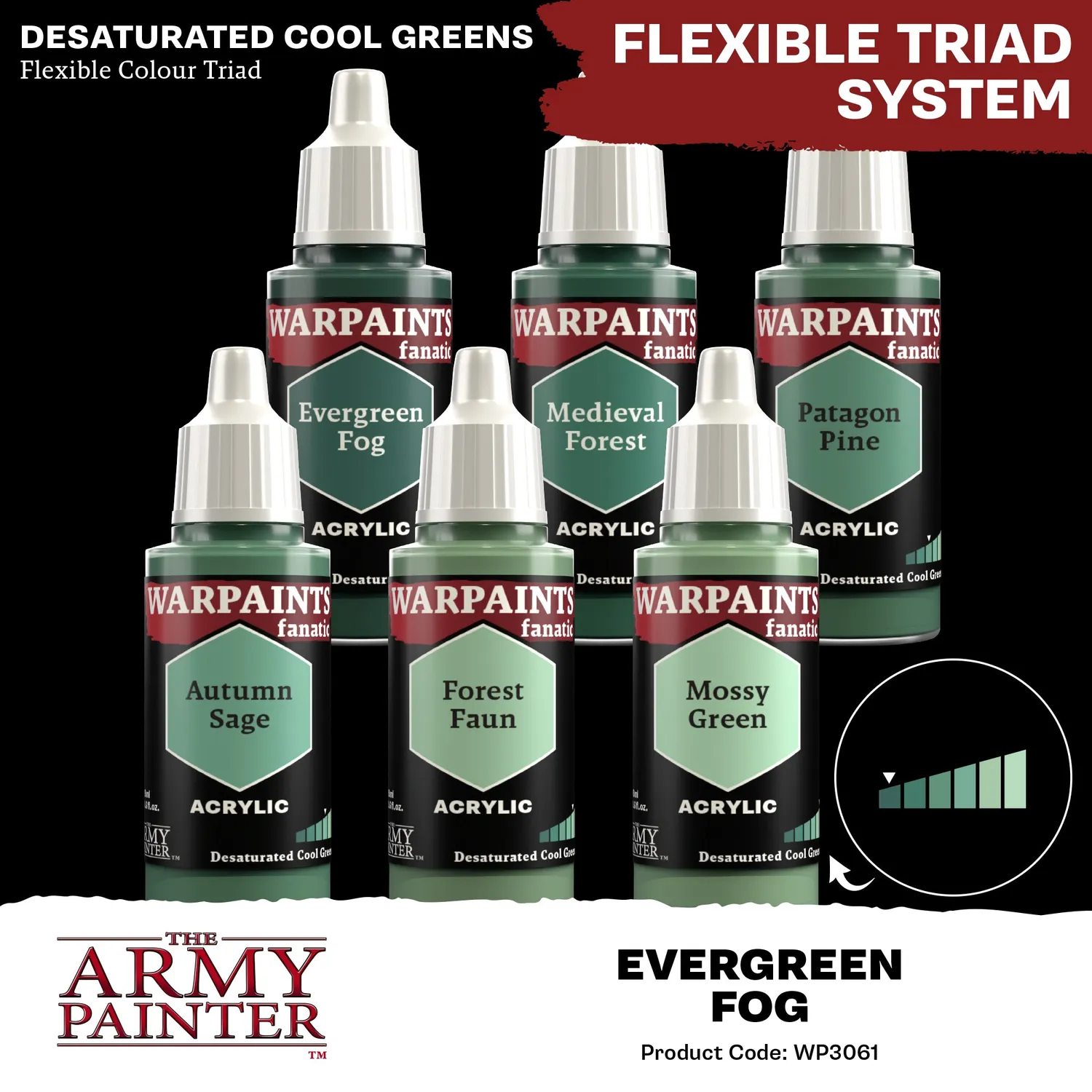 Army Painter Warpaints Fanatic Evergreen Fog peinture 18 ml vert