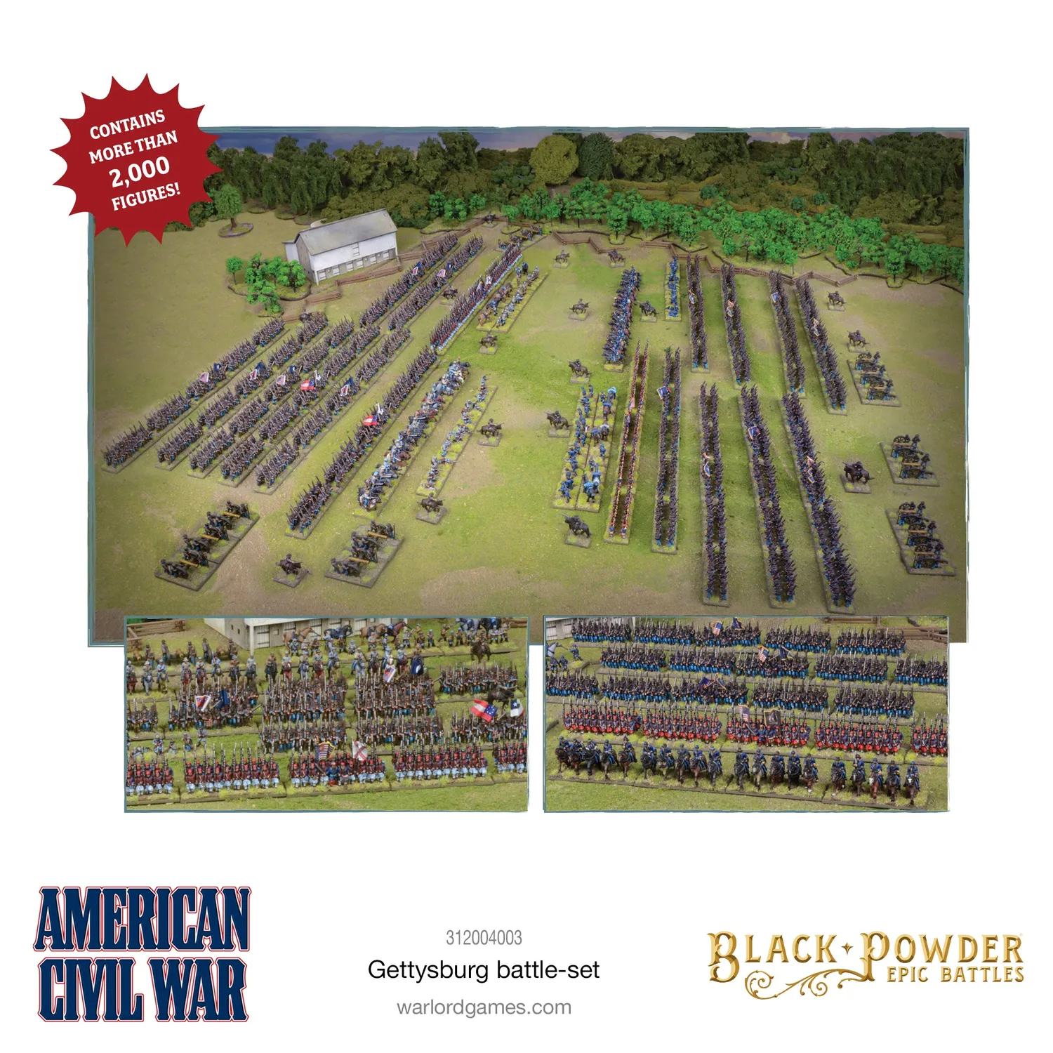 Bolt Action Black Powder Epic Battles Gettysburg Battle Set jeu de figurines