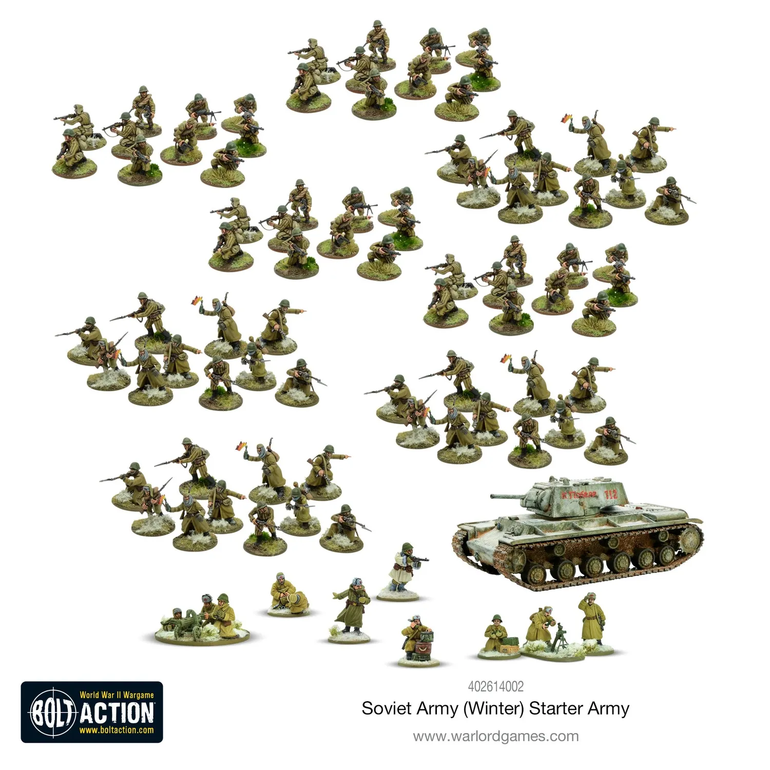 Bolt Action Soviet Army (Winter) starter army figurines hiver