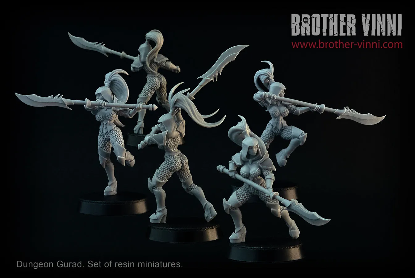 Brother Vinni Dungeon Guard figurines 28mm lot de 5 résine