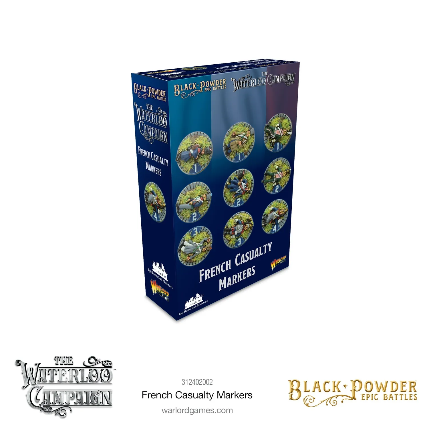 Black Powder Epic Battles Napoleonic French Casualty Markers marqueurs pertes 18