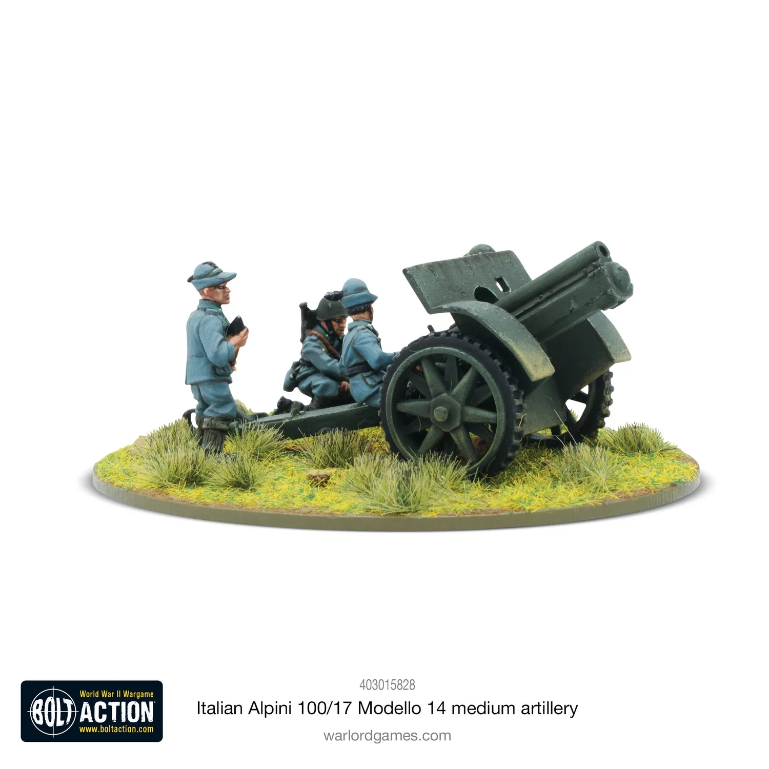 Bolt Action Italian Alpini 100/17 Modello 14 canon d’artillerie métal