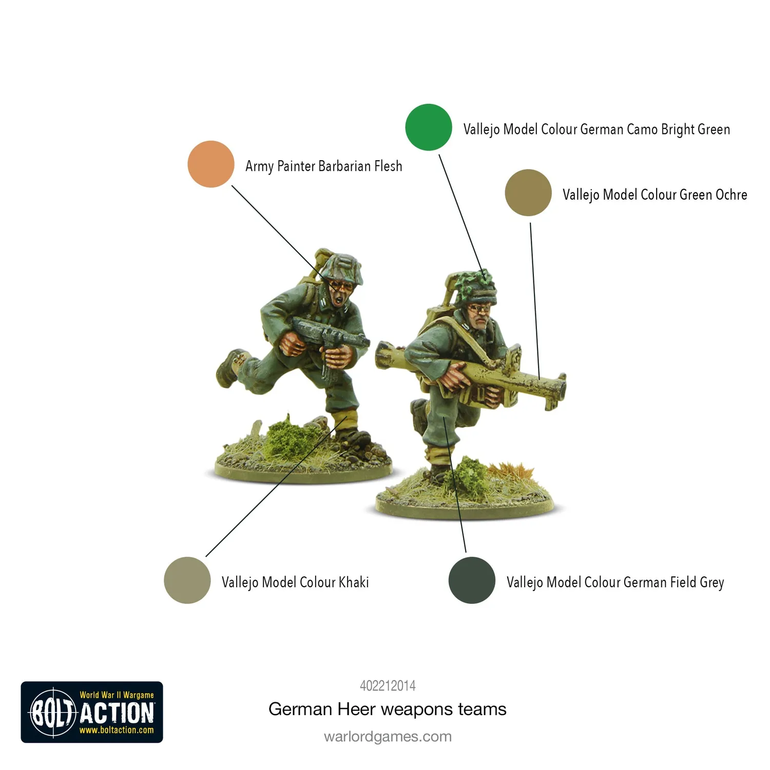 Bolt Action German Heer weapon teams équipes d’armes