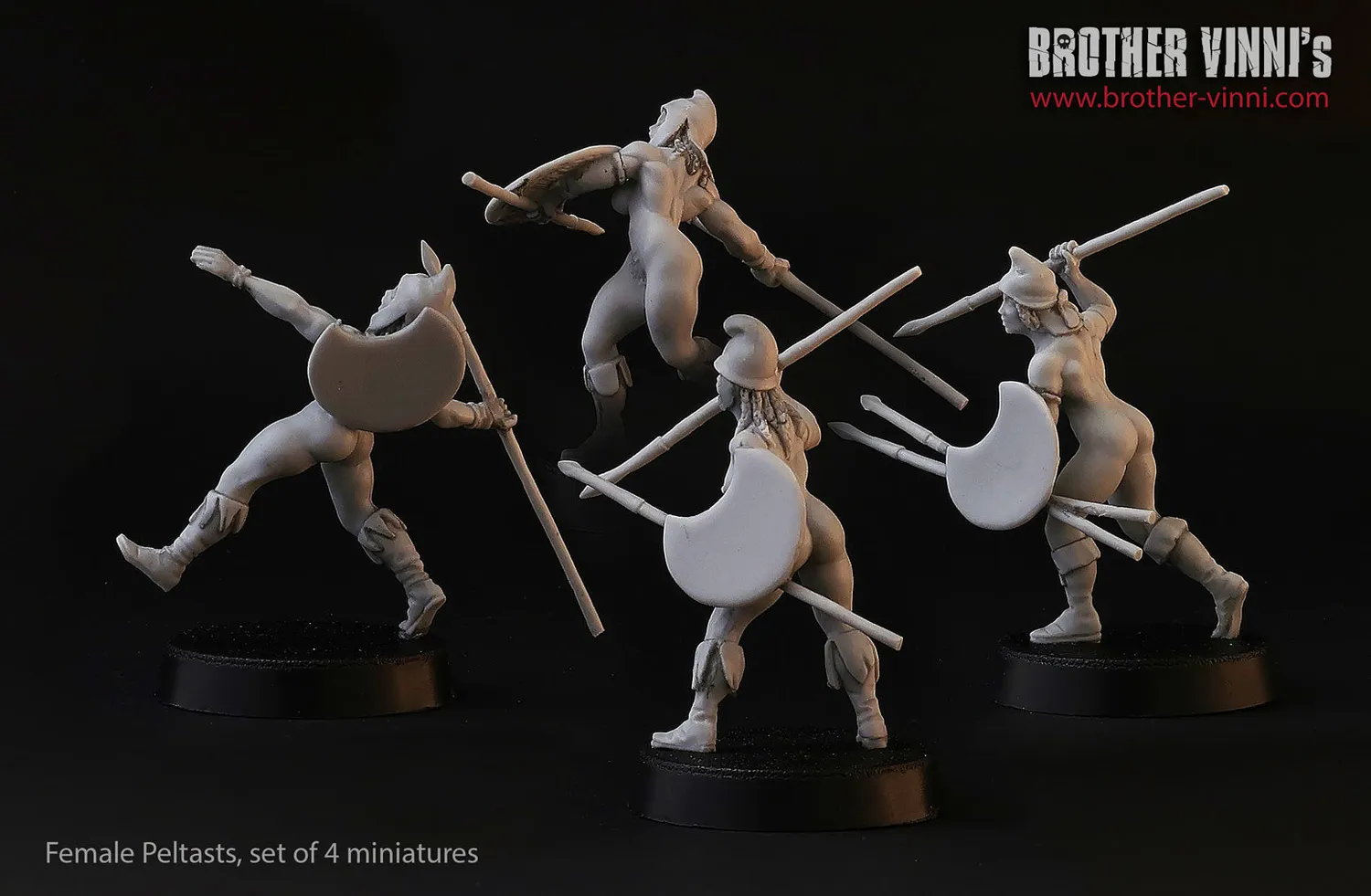 Brother Vinni Peltastes Grecques lot 4 figurines résine 28mm