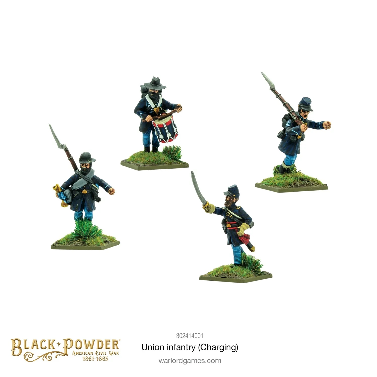 Bolt Action American Civil War: Infantry Regiment Charging figurines 24 pièces