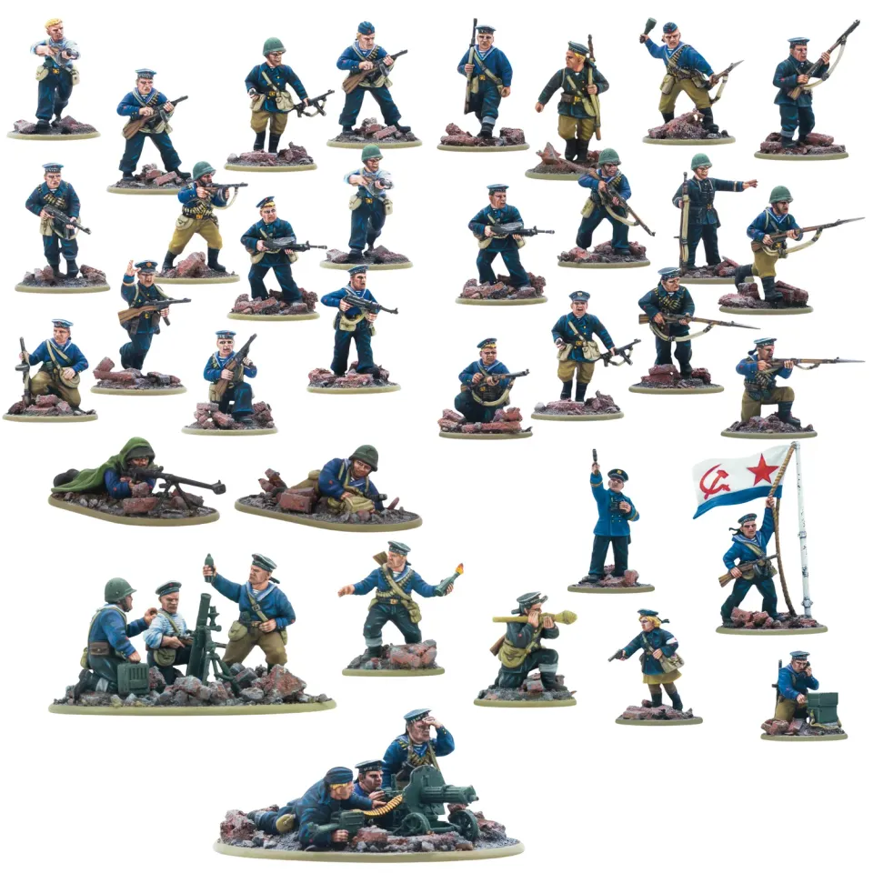 Bolt Action Soviet Naval Platoon figurines métal et résine