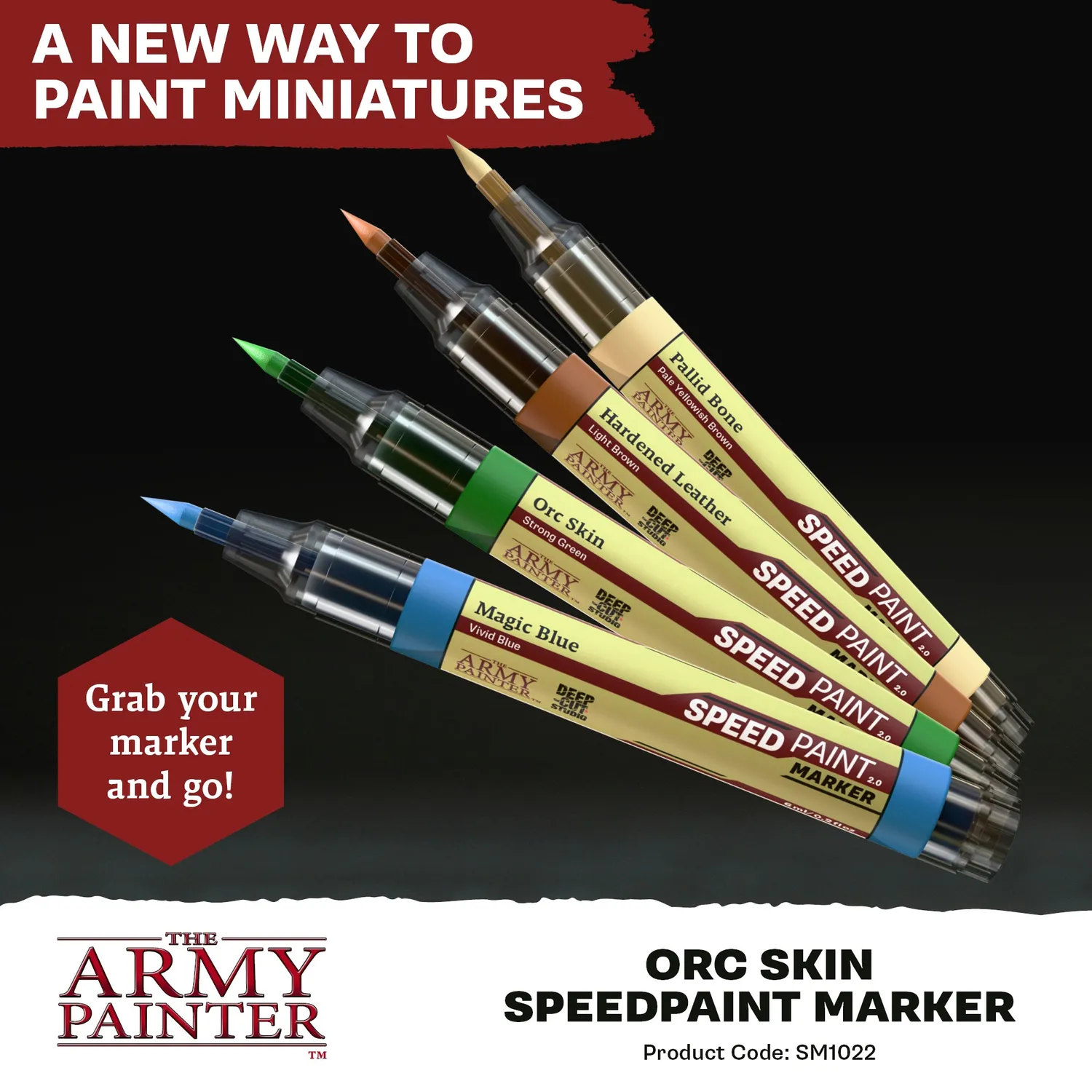 The Army Painter Speedpaint Marker Orc Skin feutre peinture vert