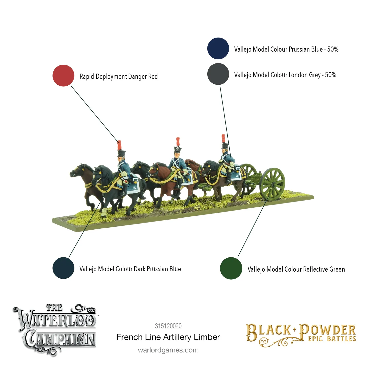 Warlord Games Black Powder Epic Battles French Line Artillery Limber figurine