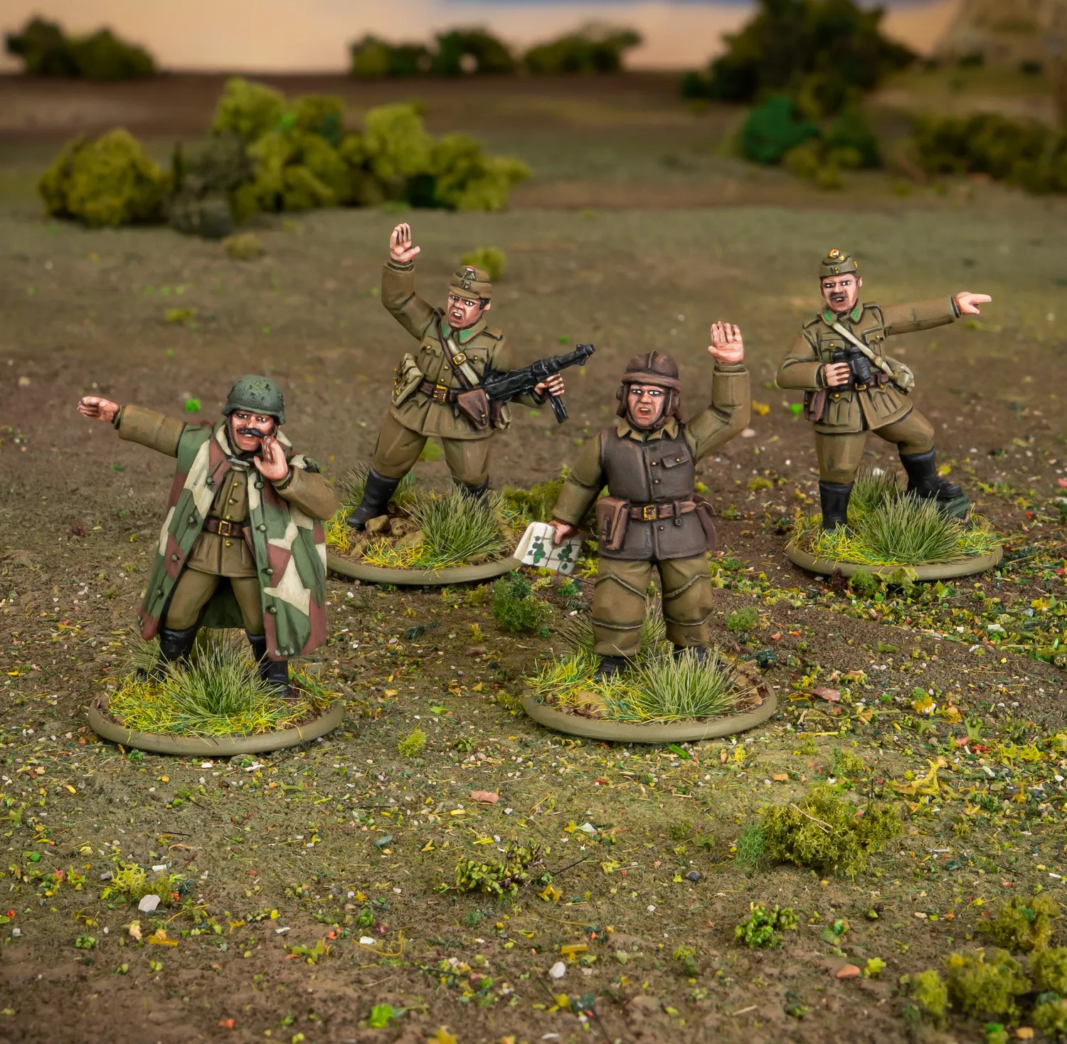 Bolt Action Commandants peloton hongrois figurines résine
