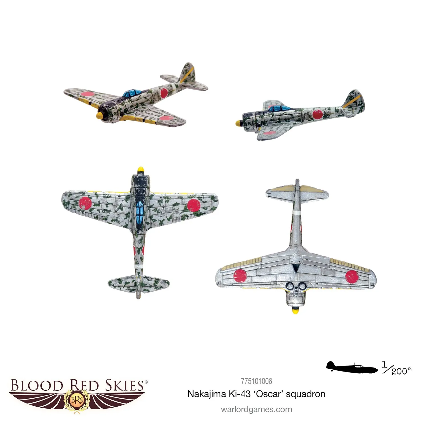 Blood Red Skies Ki-43 II Oscar escadrille 6 avions