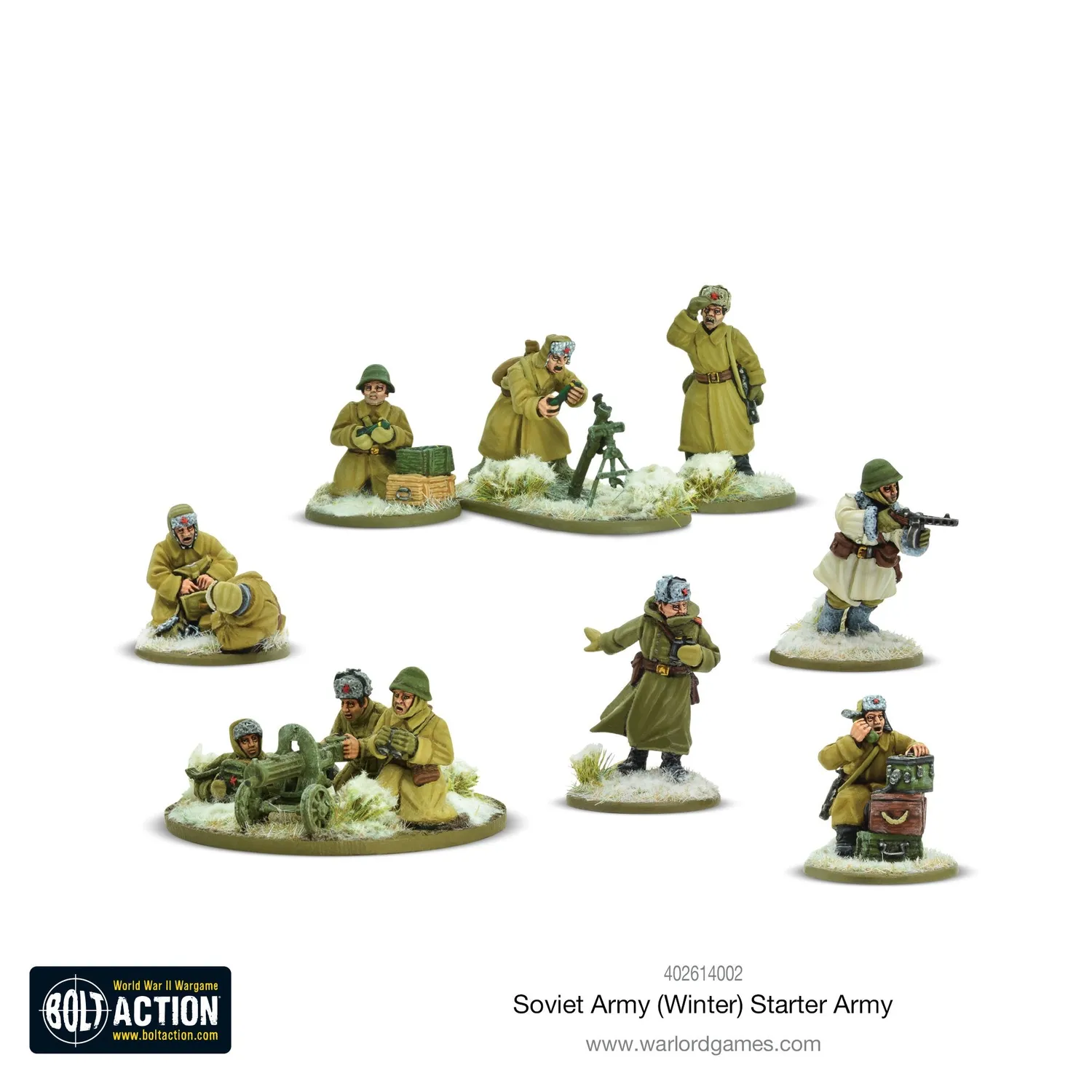 Bolt Action Soviet Army (Winter) starter army figurines hiver