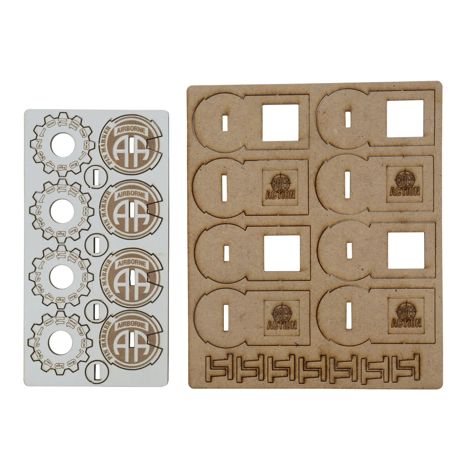 Bolt Action marqueurs unité MDF 82nd Airborne All American