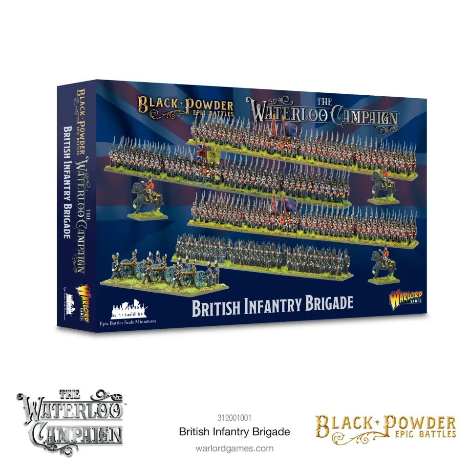 Bolt Action Black Powder Epic Battles Waterloo British Infantry Brigade plastique