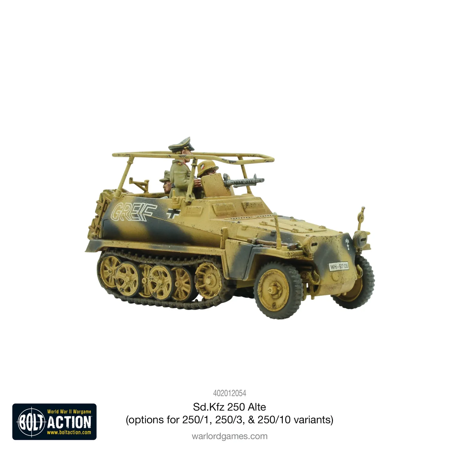 Bolt Action Sd.Kfz 250 Alte half-track plastique 3 versions