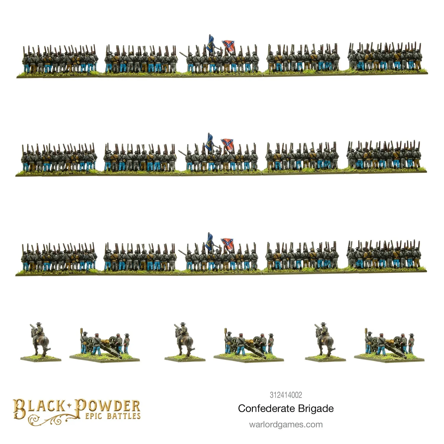 Bolt Action Epic Battles ACW Confederate Brigade figurines plastique