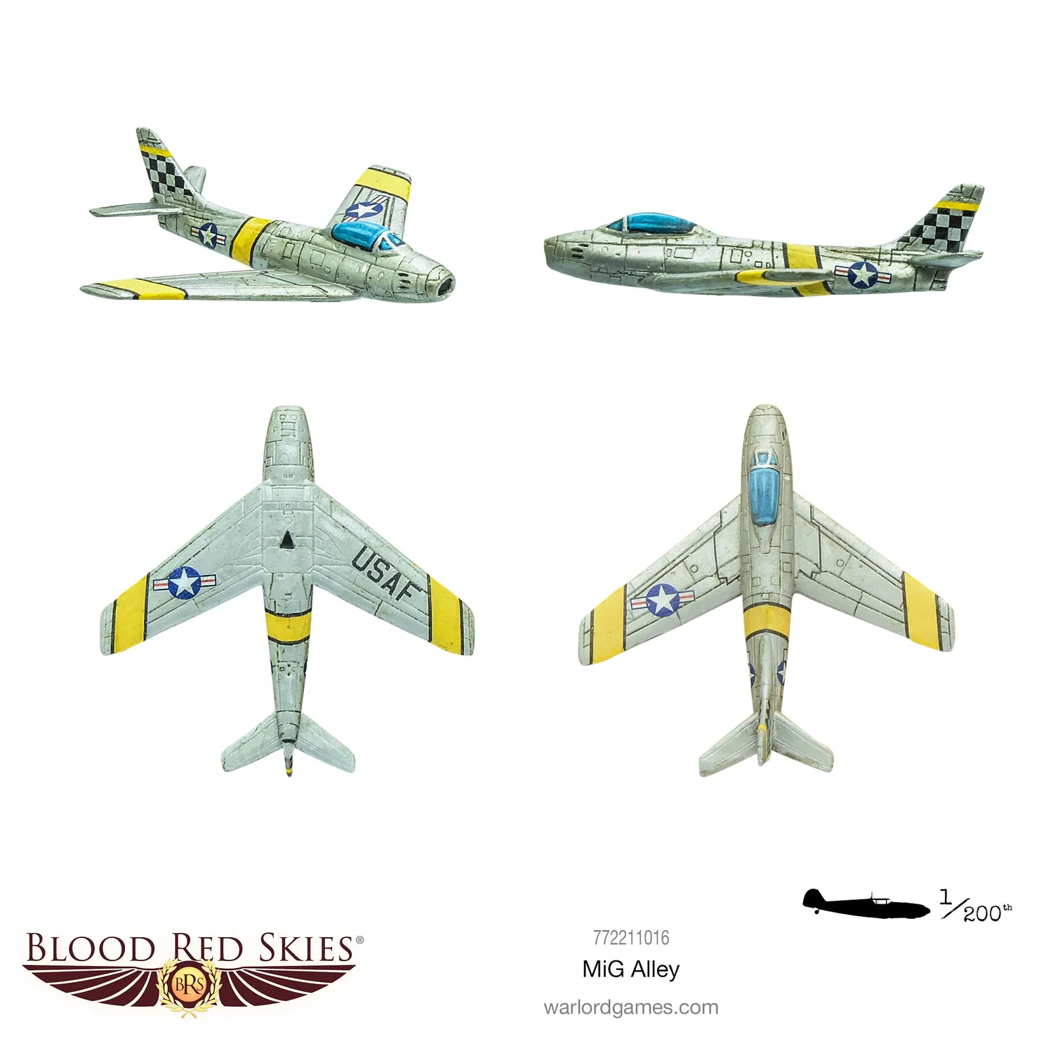 Bolt Action Blood Red Skies MiG Alley! avions 4 résine