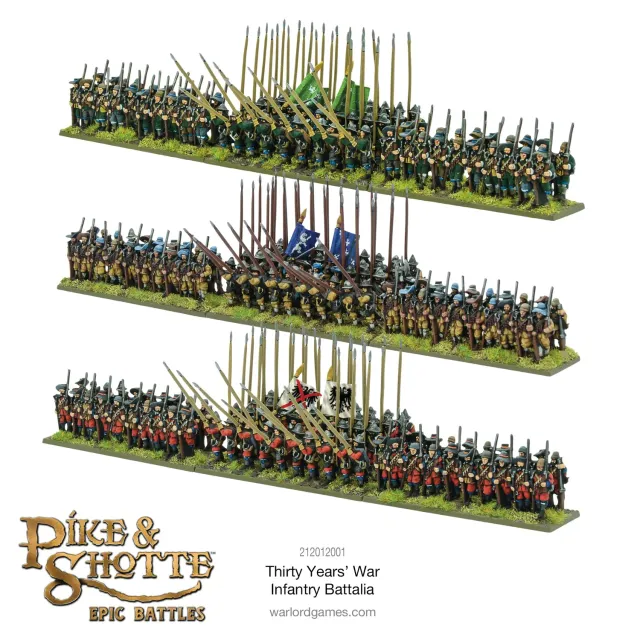 Pike & Shotte Epic Battles Thirty Year's War Infantry Battalia figurines plastique