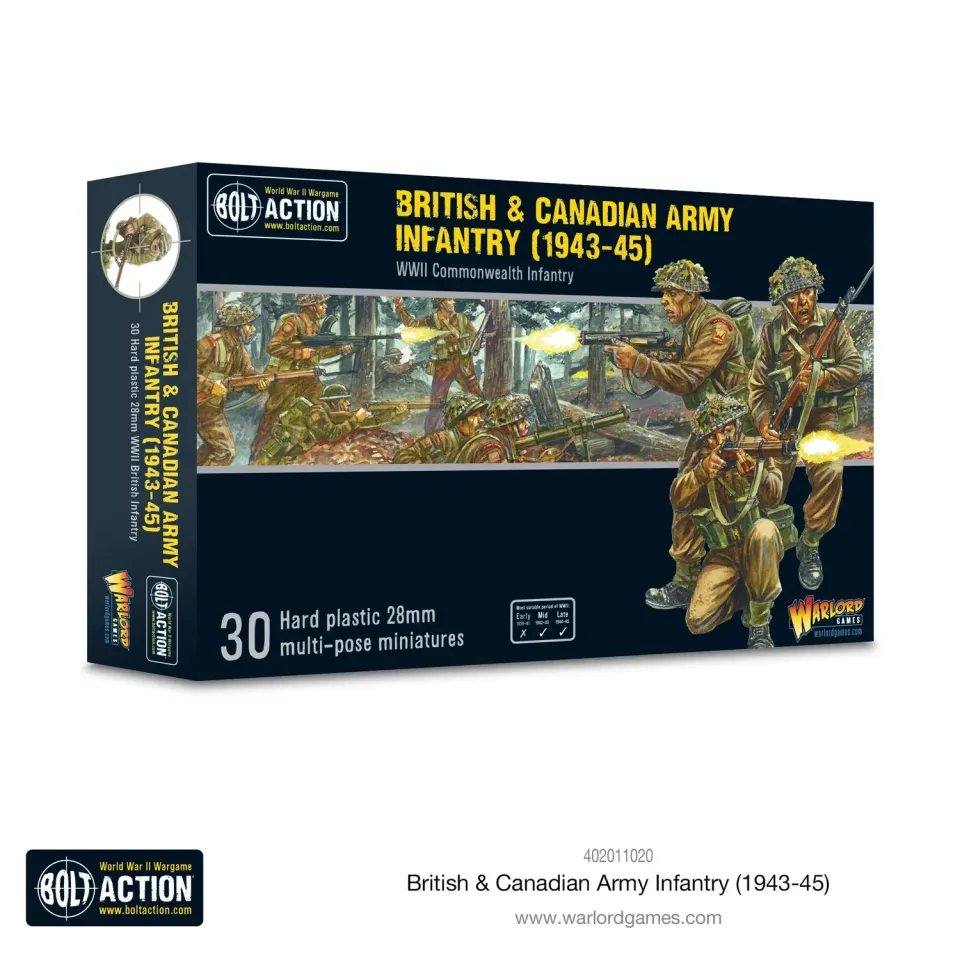 Bolt Action British & Canadian Infantry figurines 1943-45
