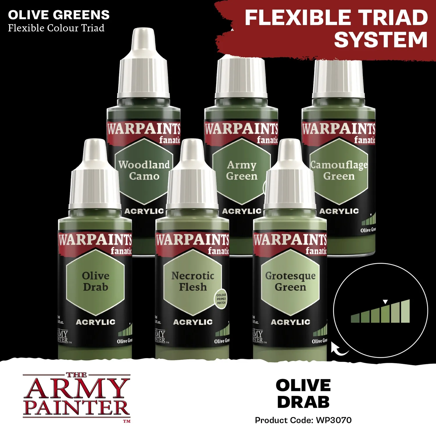 Army Painter Warpaints Fanatic Olive Drab peinture 18 ml vert olive