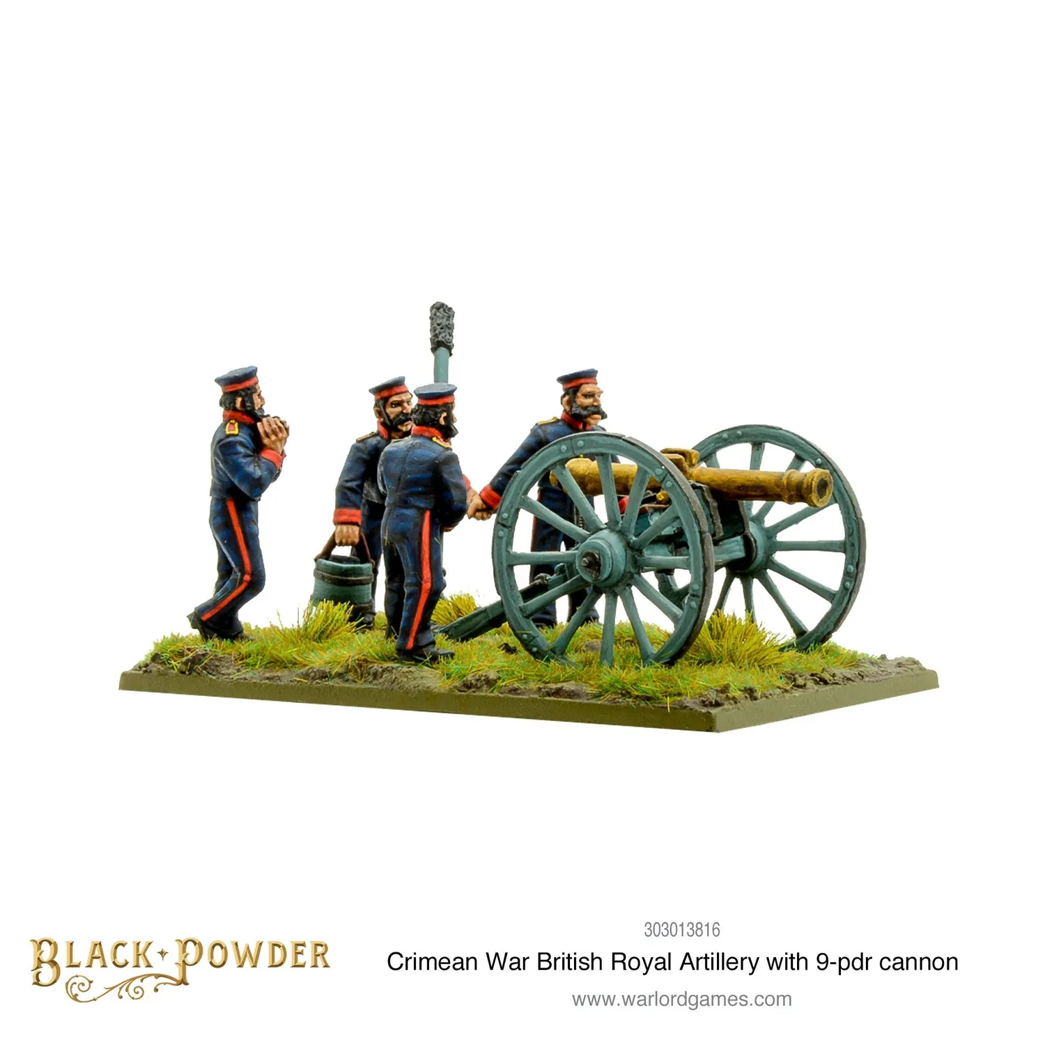 Bolt Action Black Powder Crimean War British Royal Artillery with 9-pdr cannon figurines métal