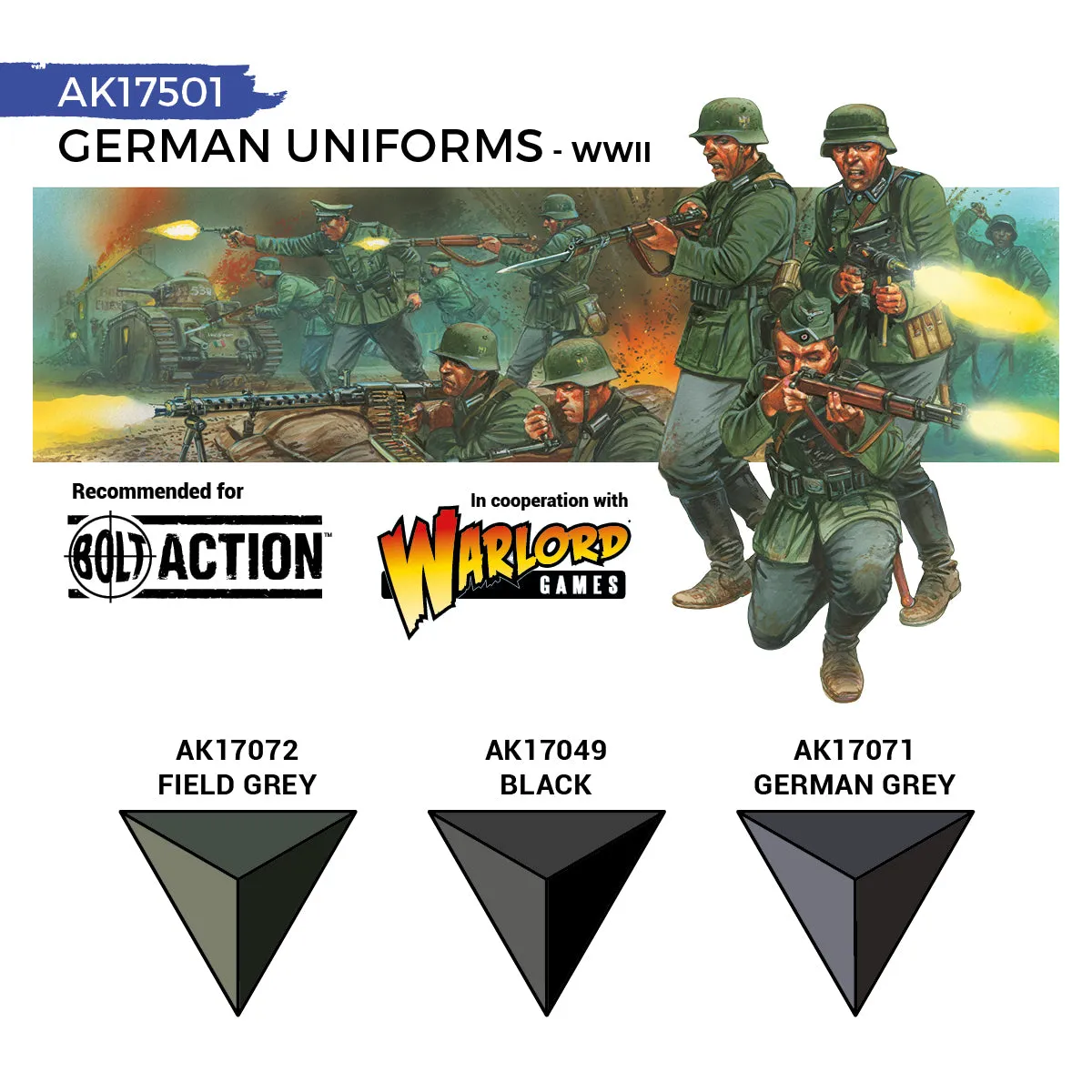 AK Interactive Quick Gen German Uniforms set 3 peintures