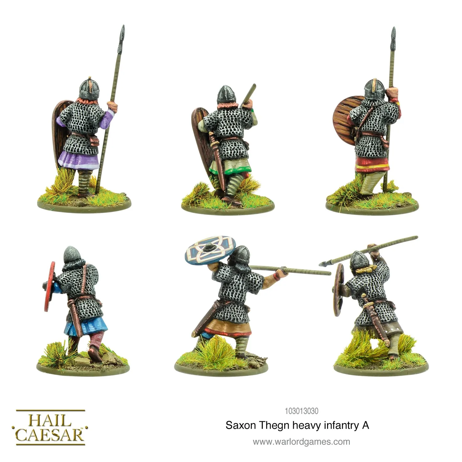 Warlord Games Hail Caesar Saxon Thegn Heavy Infantry A figurines métal x6