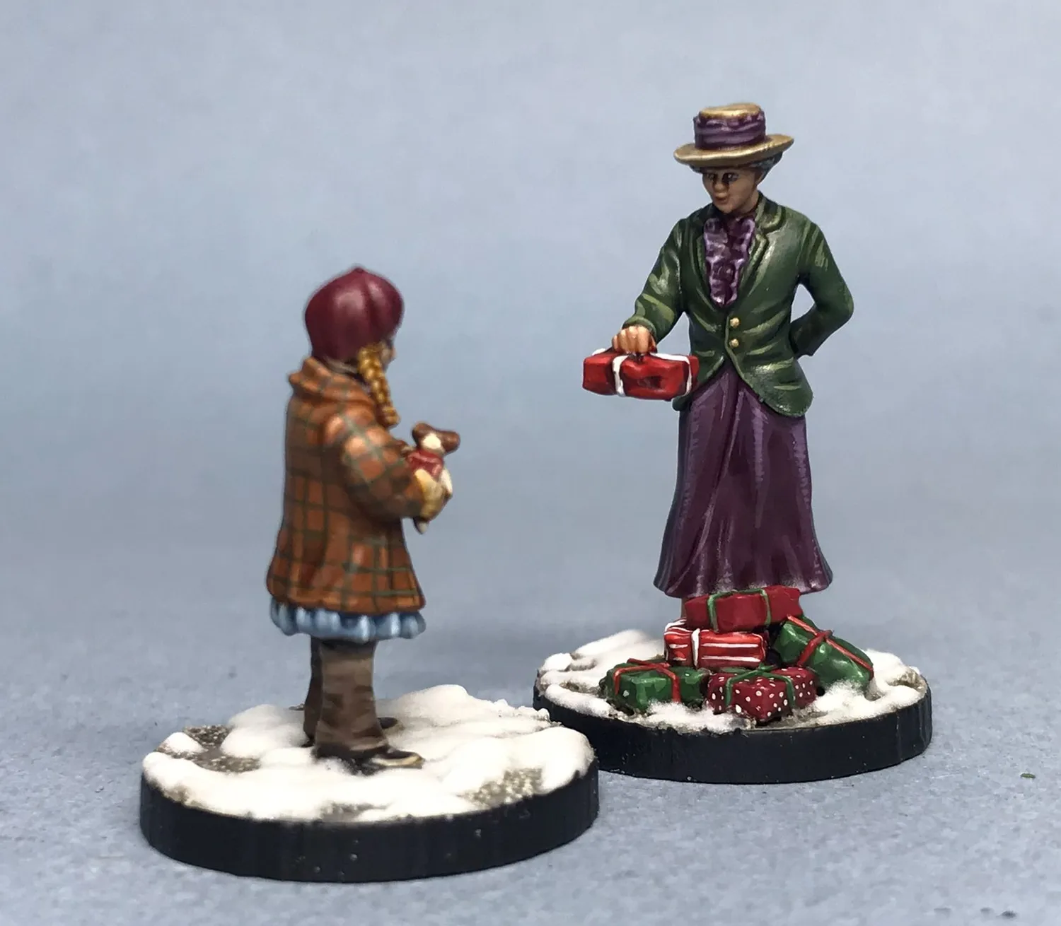 Des Tranchées aux Barricades Pépère Noël Victoire saynète résine 28mm