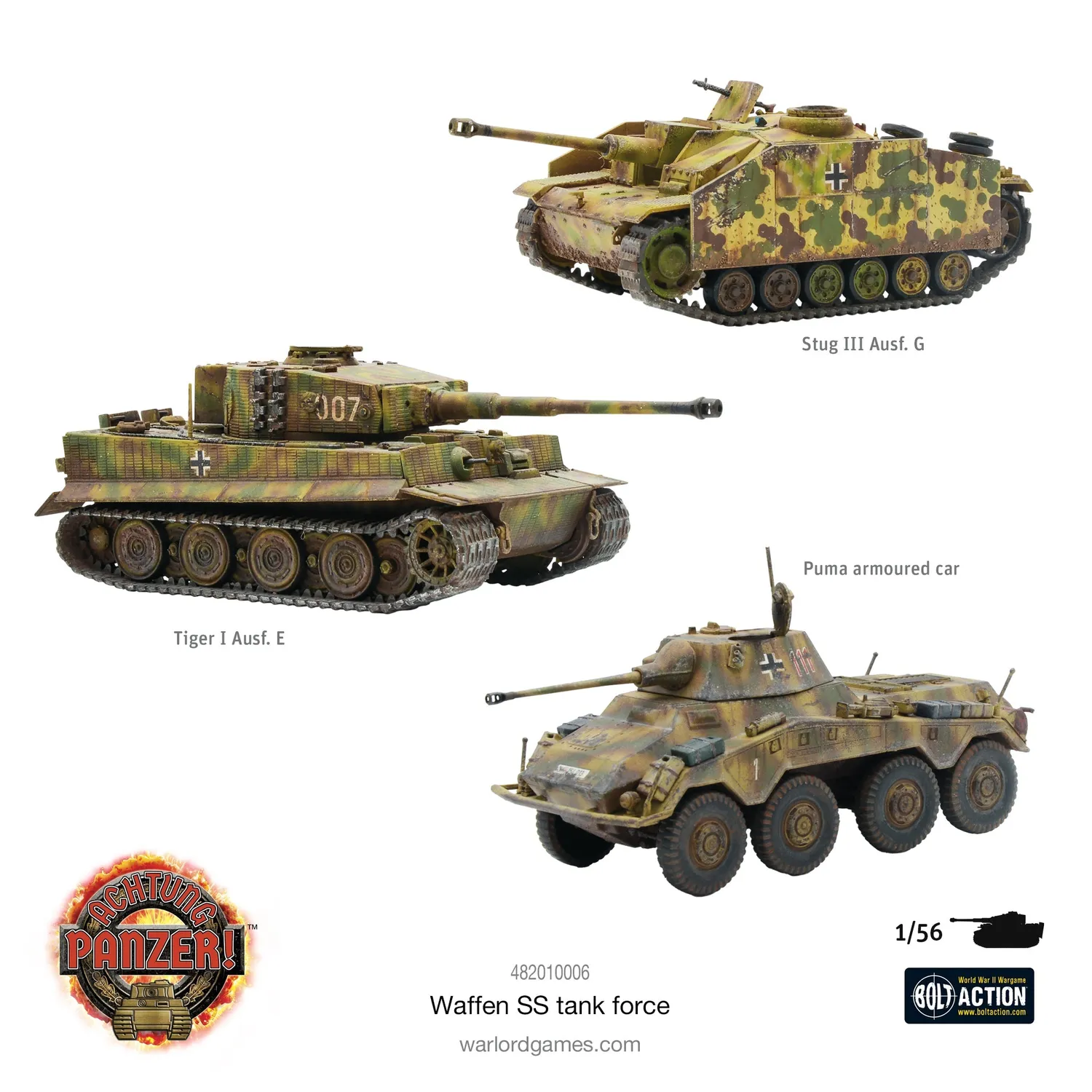 Bolt Action Waffen-SS Tank Force coffret 5 chars 1/56