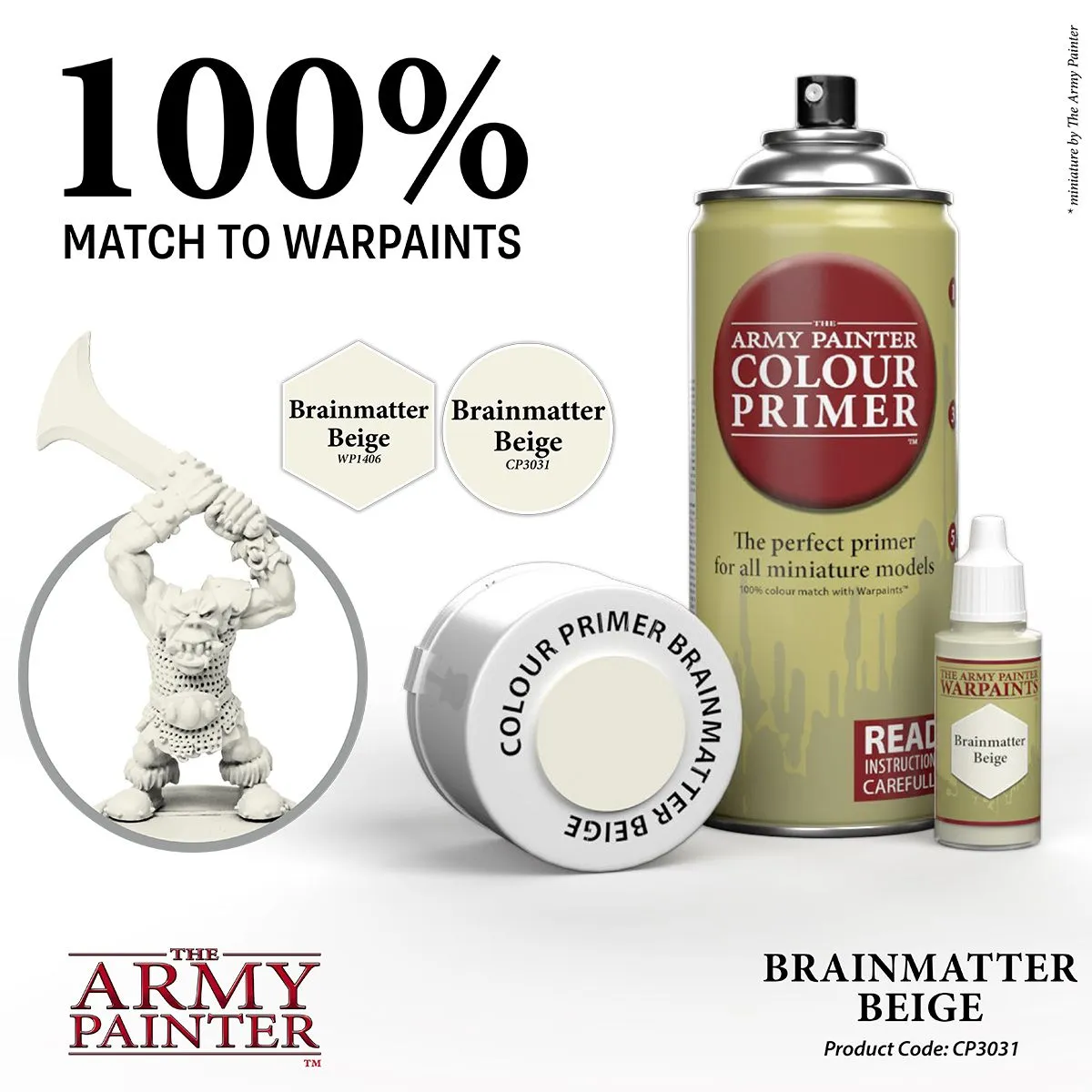 The Army Painter Colour Primer Brainmatter Beige sous-couche spray beige 400 ml