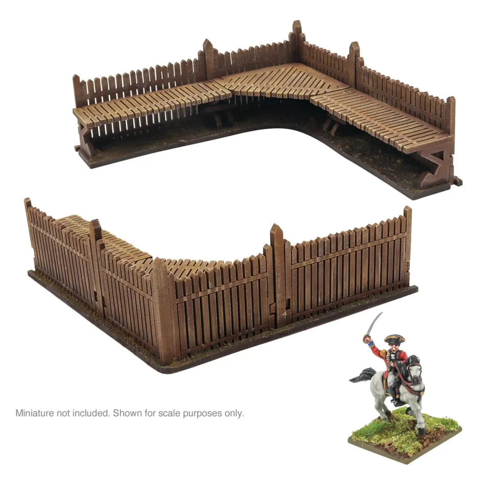 Bolt Action Black Powder Epic Battles Revolution Palisade Corner Units décor MDF