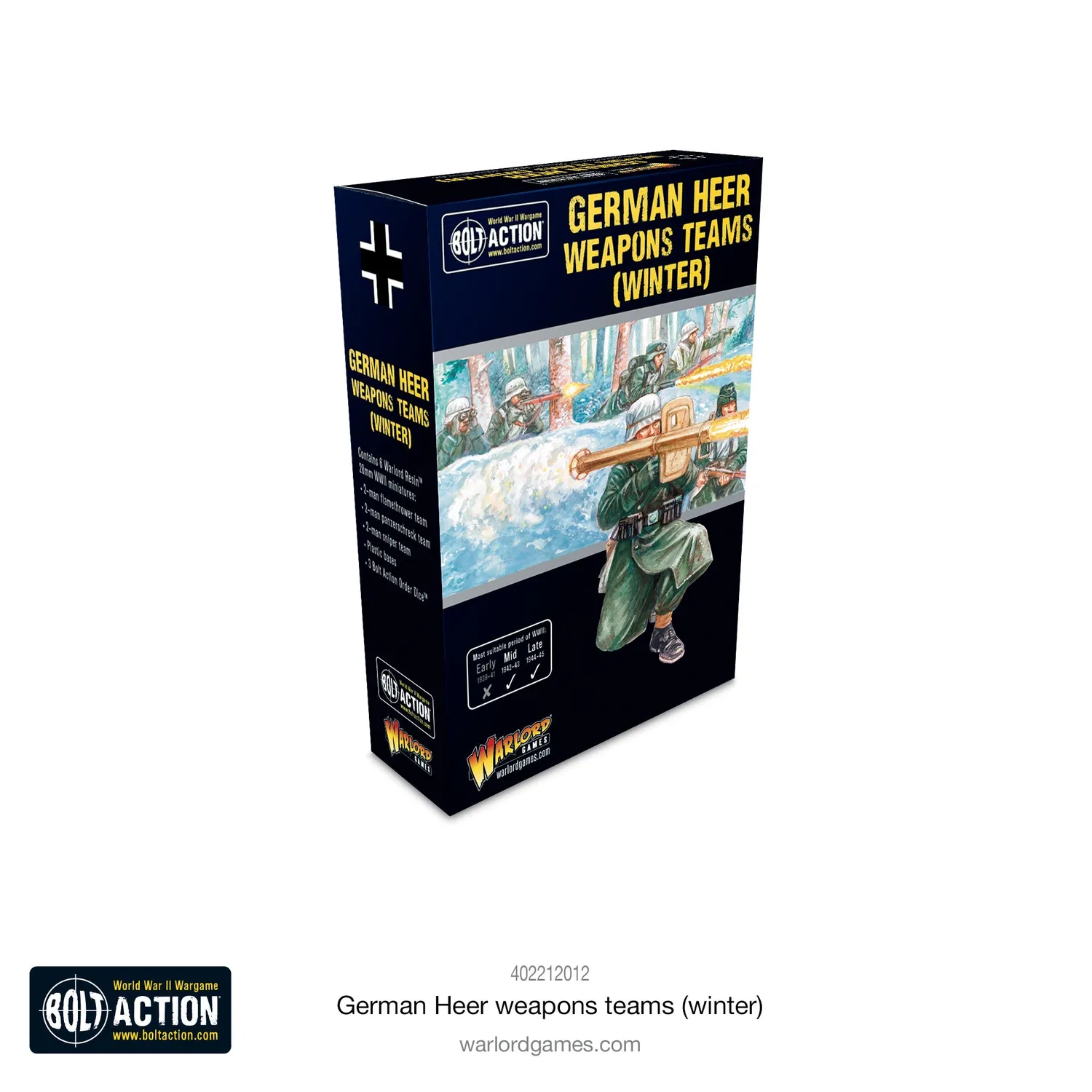 Bolt Action German Heer (Winter) weapons teams figurines Default Title