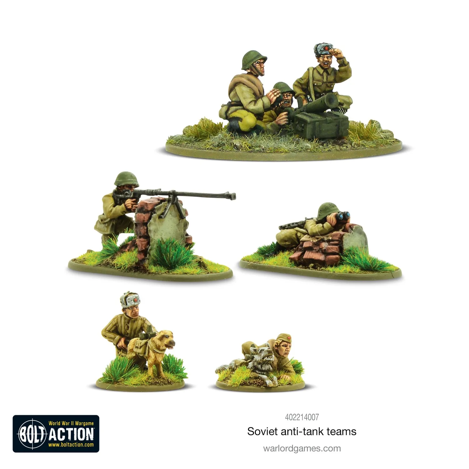 Bolt Action Soviet Anti-tank Teams figurines infanterie métal