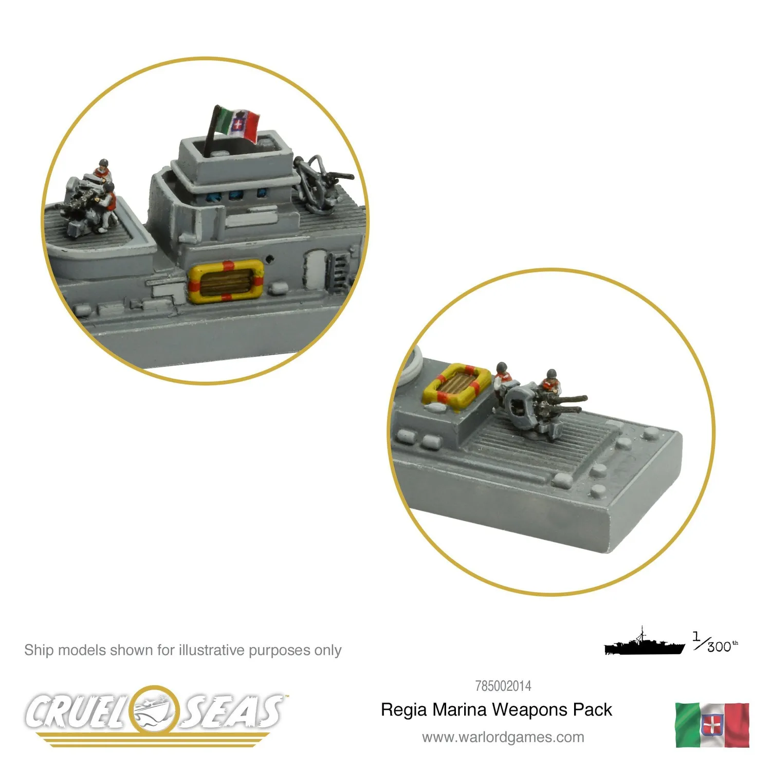 Bolt Action Cruel Seas Regia Marina pack armes métal