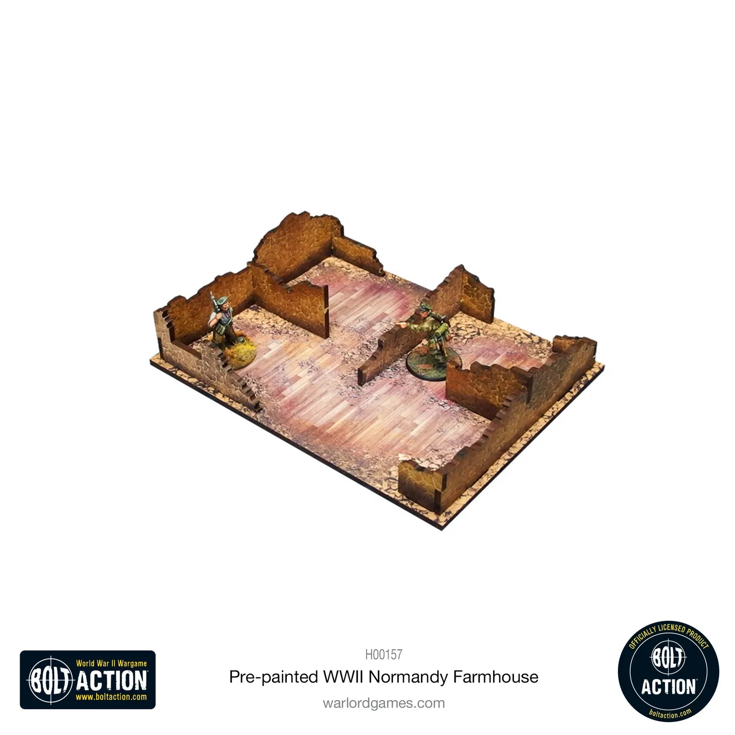 Bolt Action Pre-painted WWII Normandy Farmhouse décor prépeint 28 mm