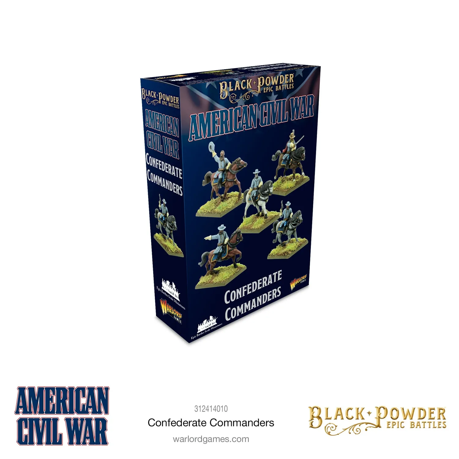 Bolt Action Black Powder Epic Battles Confederate Commanders figurines Warlord Resin