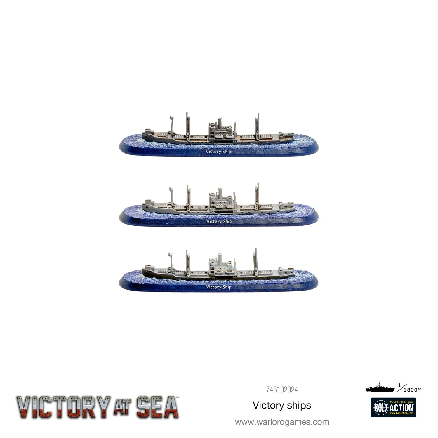 Warlord Games Victory at Sea Victory Ships navires x3 résine rapide